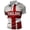 #Z003 Red, variant on Men’s England Gradient Print Short Sleeve Top, Button Placket Casual Shirt for Sports & Daily Use, S-4XL (#Z002 Blue,XXXXL)