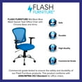 thumbnail image 4 of Flash Furniture Mid-Back Blue Mesh Swivel Task Office Chair with Chrome Base and Arms, 4 of 12