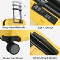 thumbnail image 4 of Equipaje de mano KROSER Hardside expandible 20 pulgadas, amarillo, 4 of 6