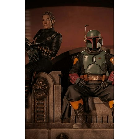 Iron Studios 1:10 Boba Fett and Fennec Shand Throne Deluxe - The Mandalorian, Multicolour