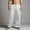 #White, variant on DPTALR George Men's Casual Solid Color Elastic Waist Pocket Pants,Black Big and Tall Men L