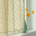 thumbnail image 3 of Floral Kitchen Curtains with Tassels Cotton Tier Curtains Farmhouse Cafe Curtains Country Small  Boho Window Curtains Rustic for Laundry Room Bathroom, 3 of 11