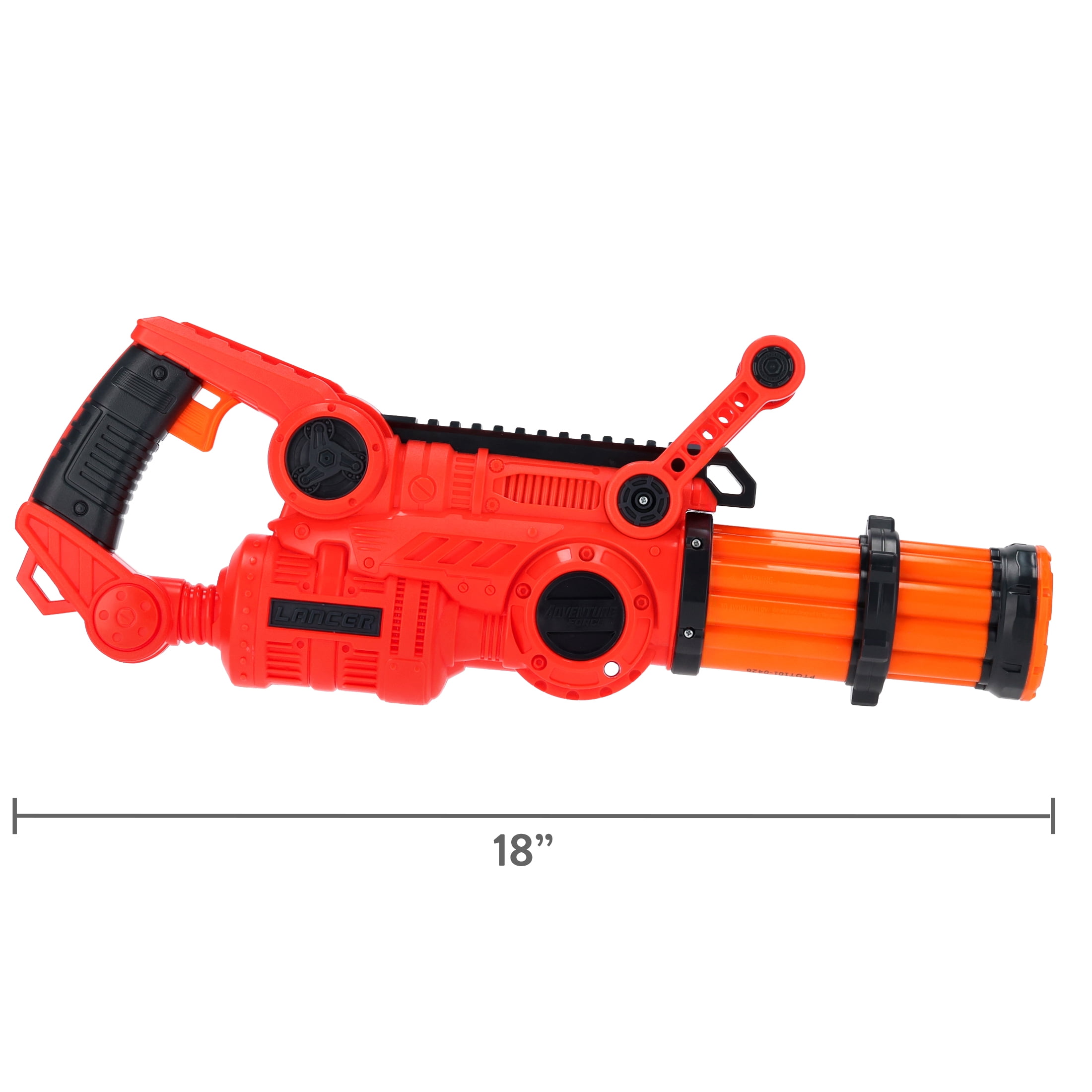 Adventure Force Lancer Pump-Action Gatling Foam Dart Blaster, 11 Pieces