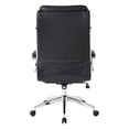 thumbnail image 4 of Executive Black Faux Leather High Back Chair with Padded Arms and Chrome Base, 4 of 6