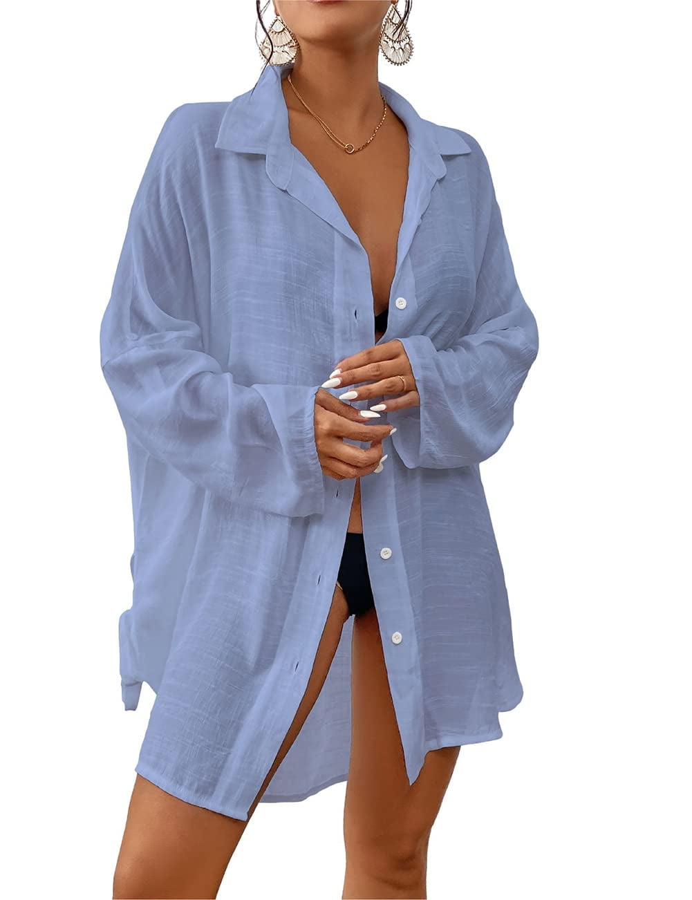 Bsubseach Swimsuit Coverup For Women Swimwear Button Botswana