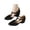 A-Black43, variant on Womens Wedge Sandals Chic Polished Elegant Closed Toe Ankle Buckle Footbed Cutout Wedge Sandals Summer Work Sandals For Ladies