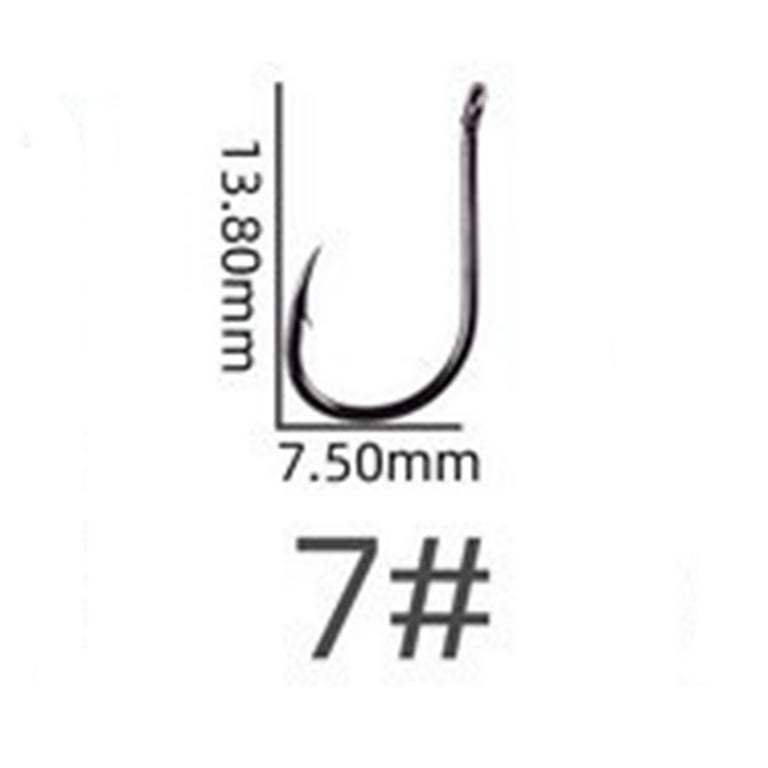 50pcs Fishing Worm Hooks Set High Carbon Steel Circle Hooks for Daily Fishing Professional Anglers, Size: 6