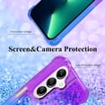 thumbnail image 3 of Glitter Telephone Case for Samsung A15 5g Case Clear Silicone for Women Girls, Cute Gold Cover Samsung Galaxy A15 5g Case Shockproof Aesthetic Durable Bumpers (Purple-Blue), 3 of 14