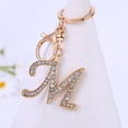 thumbnail image 1 of Llavero con 26 letras en inglés y fuente hermosa de diamantes de metal, accesorio para llaves, pequeños regalos colgantes, 1 of 6