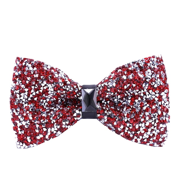 Minnieouse Lazos de diamantes de imitación, corbatas de cristal, corbata Ornamental brillante, pajarita de moda para novio, accesorio de ropa Accesorios de disfraces ocho