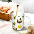 thumbnail image 3 of Yiaed Funny Avocado In Mexican Clothes Print Ceramics Coffee,Large Handle Design,Extra Large Tea and Coffee Cup for Office and Home Mugs, 3 of 6
