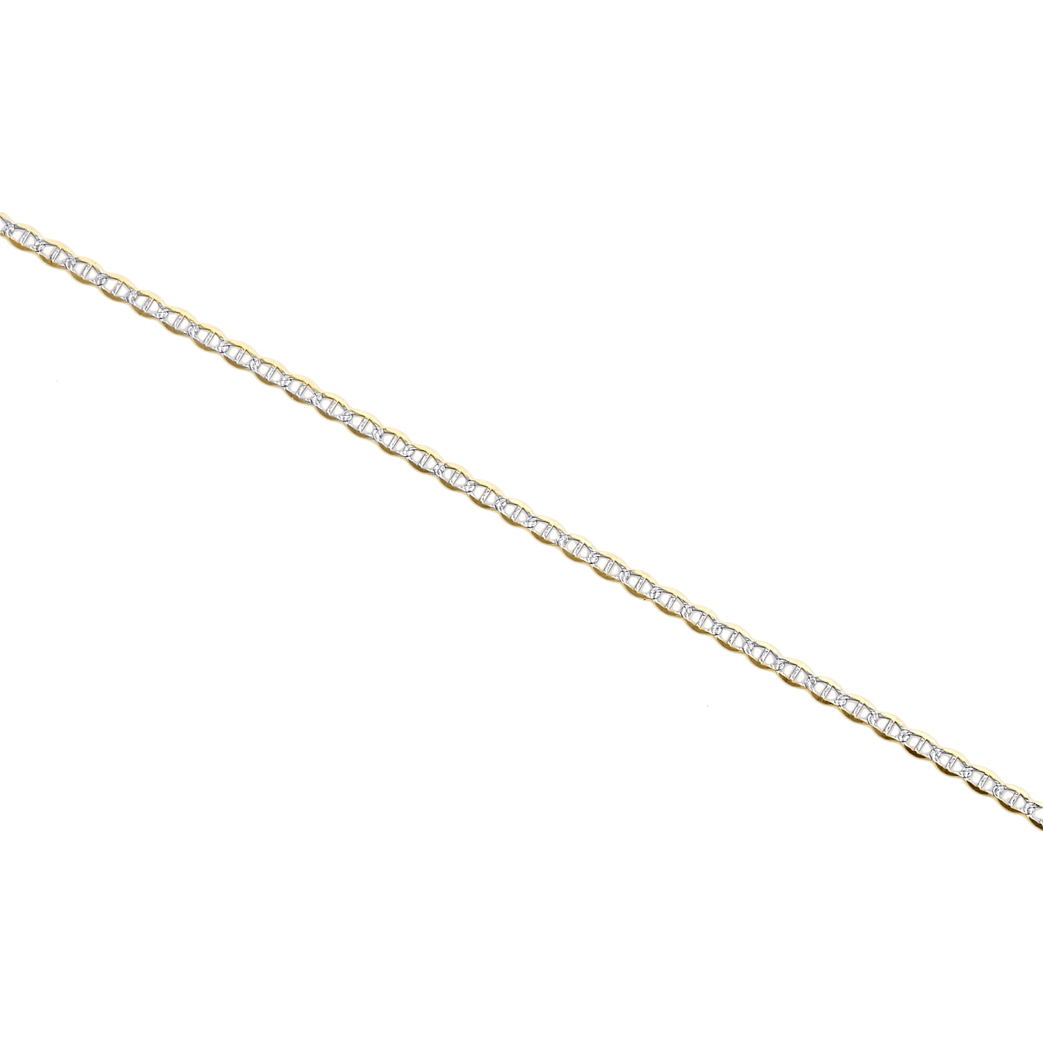 10K Yellow Gold 1.50mm Diamond Cut Solid Anchor Mariner Chain Necklace 18 Inches