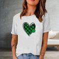 thumbnail image 3 of Blouses à Manches Courtes pour Femmes Mode Femme Col Rond Uni T-Shirt à Manches Courtes Imprimé Blouse Ample Hauts à Manches Courtes pour Femmes, 3 of 4