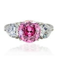 thumbnail image 2 of Silver Womens Ring Rose Pink Anillo Para Mujer Stainless Steel Ring in Rose Vittorio, 2 of 5