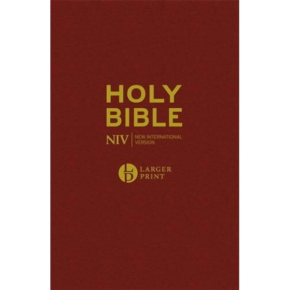 NIV Larger Print Burgundy Hardback Bible New International Version (Hardcover)