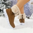 thumbnail image 6 of Wowcloth Woman's Snow Boots, All-Match Stylish Warm Faux Fur-Trimmed Plus-Size, Comfortable Elevated Thick Sole Mid-Calf Design, for Autumn-Winter Outdoor and Daily Wear, 6 of 9