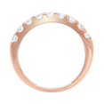 thumbnail image 2 of 0.81 ct Brilliant Round Cut Genuine Cultured Diamond VS1-VS2 G-H Solid Real 18K Rose Gold Eternity Engagement Designer Art Deco Dainty Promise Wedding BW/ size 10.5, 2 of 4
