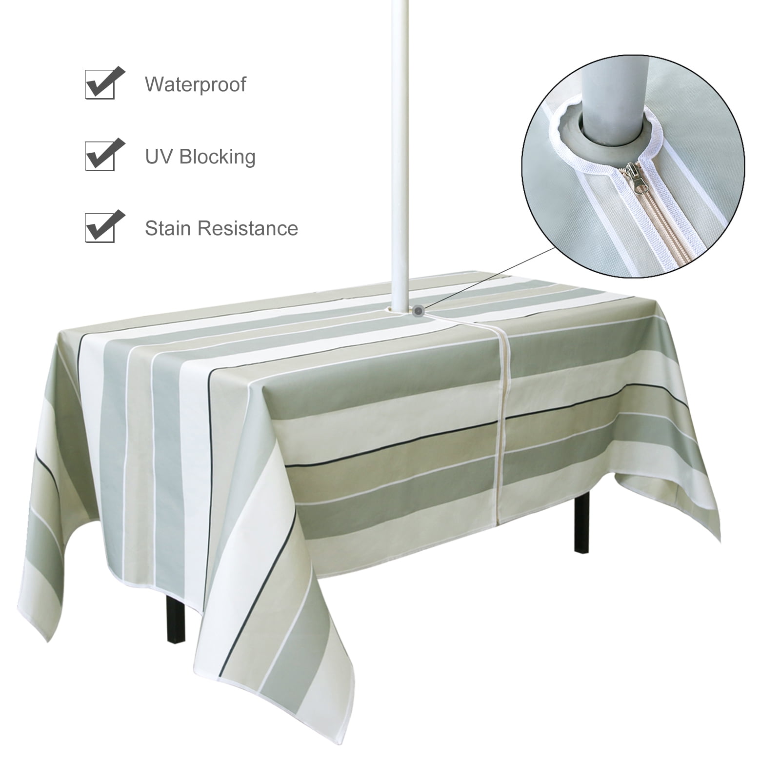 Qilmy Nappe D'extérieur Mexicaine Talavera 60 Pouces, Nappe Ronde