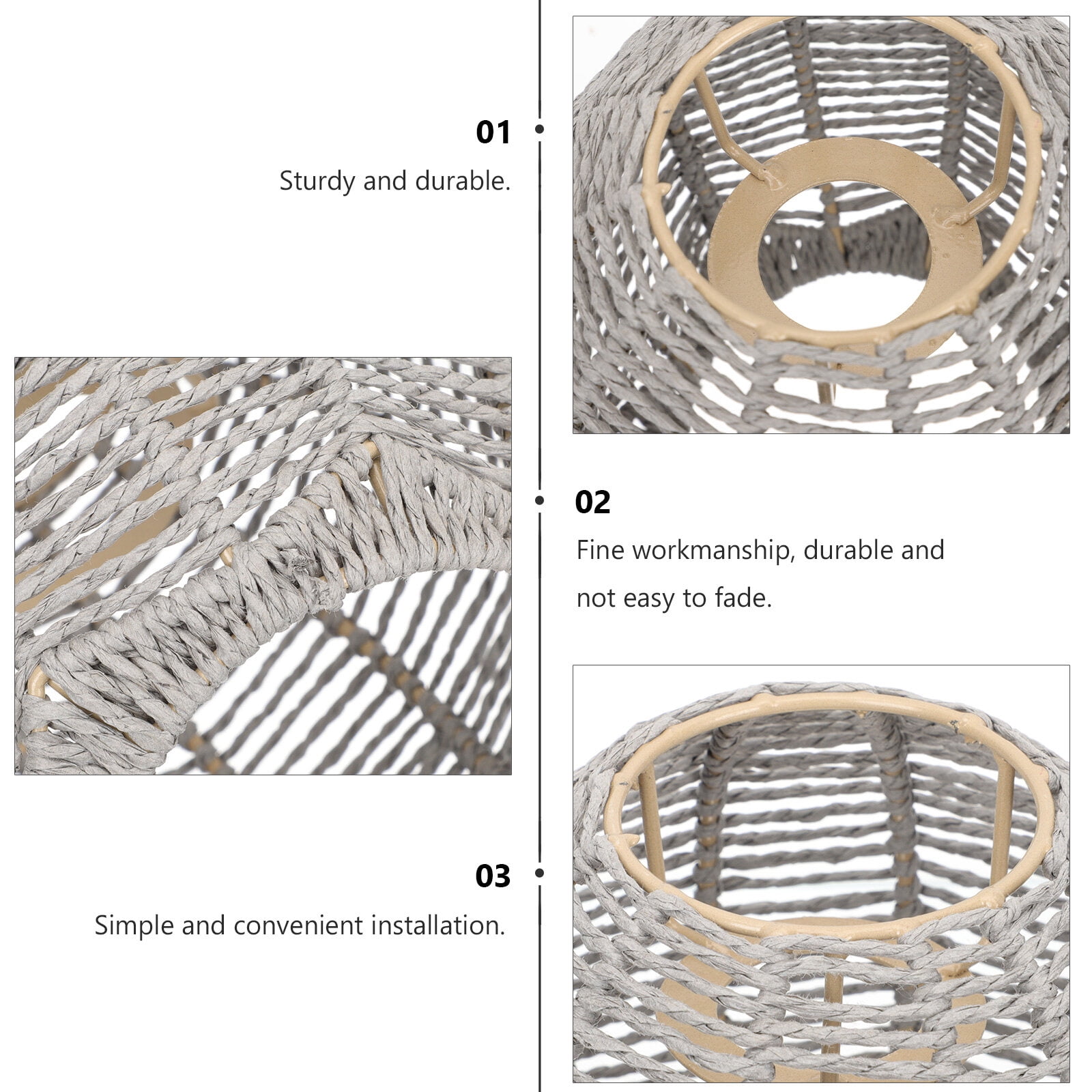 Home Lamp Cover Creative Chinese Style Lampshade Woven Chandelier Lampshade Photo Prop