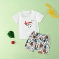 thumbnail image 4 of TAIAOJING Toddler Baby Kids Boys Outfits Summer Children's Summer Boys' Letter Printed Short Sleeve Top Baseball Lace Up Shorts Sports Two Piece Set, 4 of 9