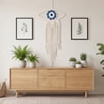 thumbnail image 6 of Kmonabie Hand Woven Macrame Wall Hanging, Cotton Tassel Dreamcatcher Boho Home Wall Decor, 3 Colors for Bedroom Living Room Entryway, White, 6 of 6