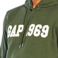 thumbnail image 4 of Gap Men's Applique Fleece 1969 Logo Pullover Hoodie W/ Kangaroo Pocket (Olive, XXL), 4 of 5