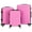 Pink, variant on Zimtown 3 Piece Hardshell Luggage Set, ABS+PC Nested Spinner Suitcase Luggage Set With TSA Lock, Cream Yellow