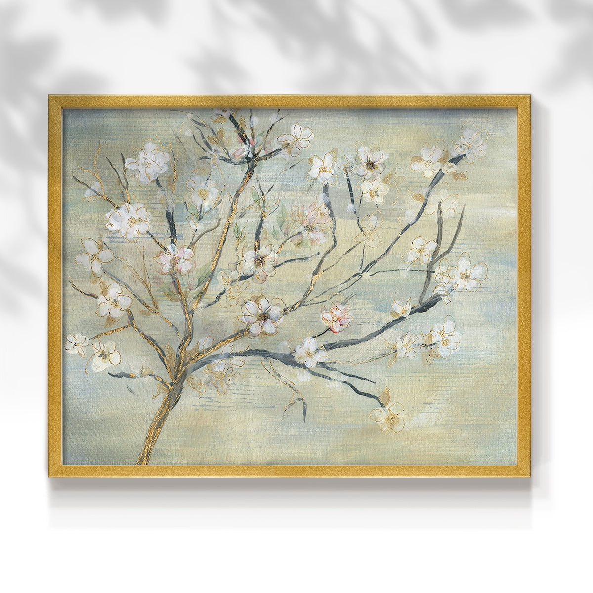 Blossoms & Spring Rain by Susan Jill - Restickable Framed Giclée Print