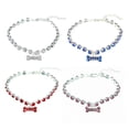 thumbnail image 1 of ZLight Pack of 4 Pets Rhinestone Collars Pendant Jewellery Necklaces Decoration Choker Accessory for Christmas Holiday Party M 1Set, 1 of 6