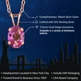 thumbnail image 2 of Gem Stone King 0.80 Ct Oval Pink Mystic Topaz 18K Rose Gold Plated Silver Pendant with Chain, 2 of 6