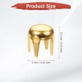 thumbnail image 3 of Uxcell Round Dome Rivets [100pcs] - 3mm Round Dome Studs Metal Claw Beads Nailhead Rivets Spike Studs for Leather Craft & Hat & Clothes - [Gold], 3 of 6