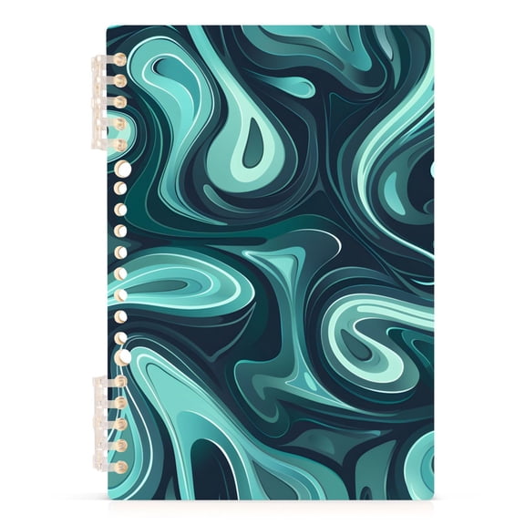 Green Graffiti Spiral Journal Notebook College Ruled Notebook 8.3" x 5.7" A5 Lined Thick Paper Page