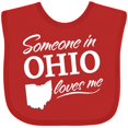thumbnail image 3 of Inktastic Someone in Ohio Loves Me Boys or Girls Baby Bib, 3 of 4