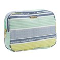 thumbnail image 2 of Sophia Joy Deluxe 7-Piece PVC Travel Duffle with Purse Clutch, Organizer, Brush Case, & Easy Stretch Hair Elastics in Teal & Lime with Signature Gold Hardware, 2 of 17