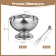 thumbnail image 5 of 8PCS Stainless Steel Dessert Cups, Metal Dessert Bowls with Forks, Reusable Salad Serving Bowls, Tasting Sauce Cups, Decorative Ice Cream Containers for Homes, Parties, 5.4oz, 5 of 6
