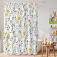 thumbnail image 6 of Shower Curtain Wildflowers Leavs Shower Curtains for Bathroom Decor, Waterproof Polyester Shower Curtain Set with Hooks, Standard Size 72" x 72" Floral Plant, 6 of 9