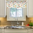thumbnail image 2 of Yayeee Kitchen Valance Rod Pocket 54" x 18" Living Room Window Curtain, Green Cute Vegetables, 2 of 6
