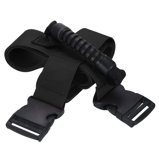 Correa de Transporte con Mango, Correa de Nylon Ajustable en Estilo Cruzado para Mover Cajas, Compras y Equipaje, Negra