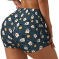 thumbnail image 2 of Kdxio Duck In The Space Print Workout Shorts for Women Seamless Soft Smooth Gym Yoga Scrunch Active Shorts, 2 of 5