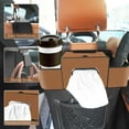 thumbnail image 4 of Hunlyman Car Back Seat Organizer with Cup Holders, Backseat Organizers Hanging Storage, for Hold Drinks, Handbag, Compatible with Most Vehicles, 4 of 8