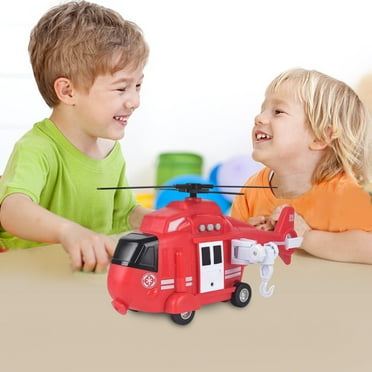 Honeeladyy Helicopter Toy for Toddlers, Airplane Helicopter Toy for Kids, Birthday Christmas Gifts, Inertial Helicopter Model Lighting Music Projection Simulation Airplane Toy for Kids 3+ (Blue)