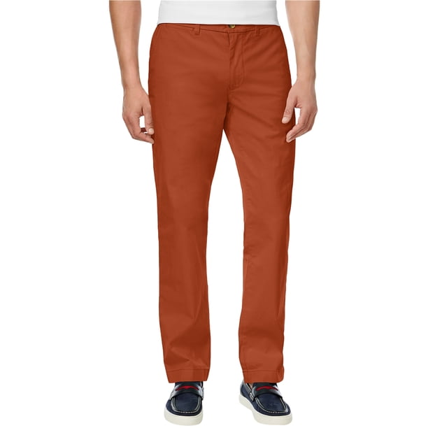 Pantalones chinos casuales de algodón para hombre Tommy Hilfiger naranja 40 W x 32 L