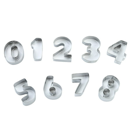 

Number Character 0-8 Cookie Mould Cake Cutting Mould Set Of 9 silicone fondant mold chocolate molds silicone chocolate moulds