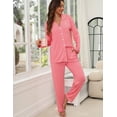 thumbnail image 4 of Conjunto de pijama ZMJ camisa de manga larga y pantalones de pijama Pink Hearts S, 4 of 7