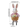 thumbnail image 2 of Easter Garden Pot Stake Decor with Eggs and Bunny Signs, Outdoor Yard Lawn Ornament, Easter Decor, Decorative Stake Signs for Patio, Planter and Spring Garden Decoration, 4.7*9.65in, White, 2 of 9