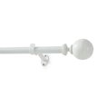 thumbnail image 3 of Threadmade Cordelia Single Curtain Rod with Globe Ball Finial, White - 32"W x 142"L, 3 of 6