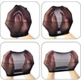 thumbnail image 3 of 6 Pieces Unisex Wig Caps Breathable Nylon Wig Cap (Brown), 3 of 4