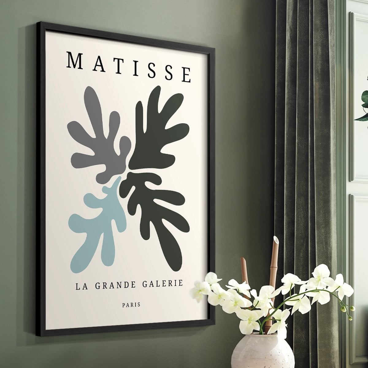 Matisse CCCLXXXIII in Black Solid Wood 16 x 20 Framed Print