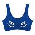 thumbnail image 3 of Wireless Push up Bras for Women Full-Coverage Bra Feature V-Neck Balconette Bra Style W-808 Hook and Eye Closure V Neck Cami BraGirls Blue XXL, 3 of 3