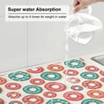 thumbnail image 2 of Dish Drying Mat, Blue Pink Donuts Print Absorbent Microfiber Kitchen Mat, Heat Resistant Drying Mat Kitchen Counter for Dishes, Utensils, Pots, Pans, Drainer Mats 18x24in, 2 of 7